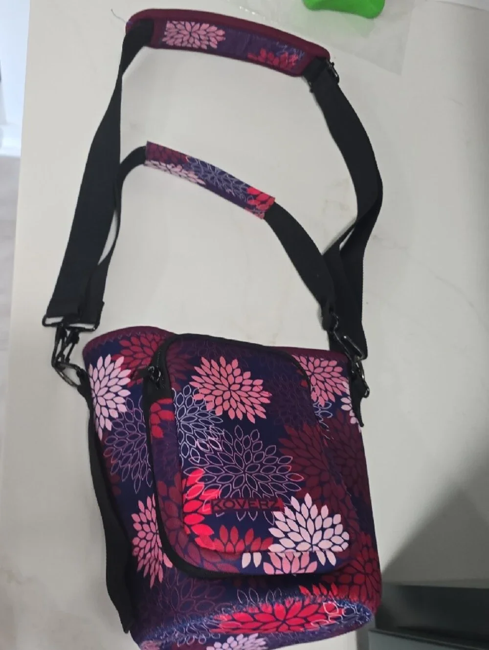 Floral Water Bottle Carrying Bag And Water Bottle - Dahlia Print